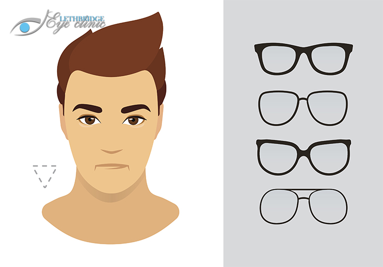 triangle face glasses Calgary